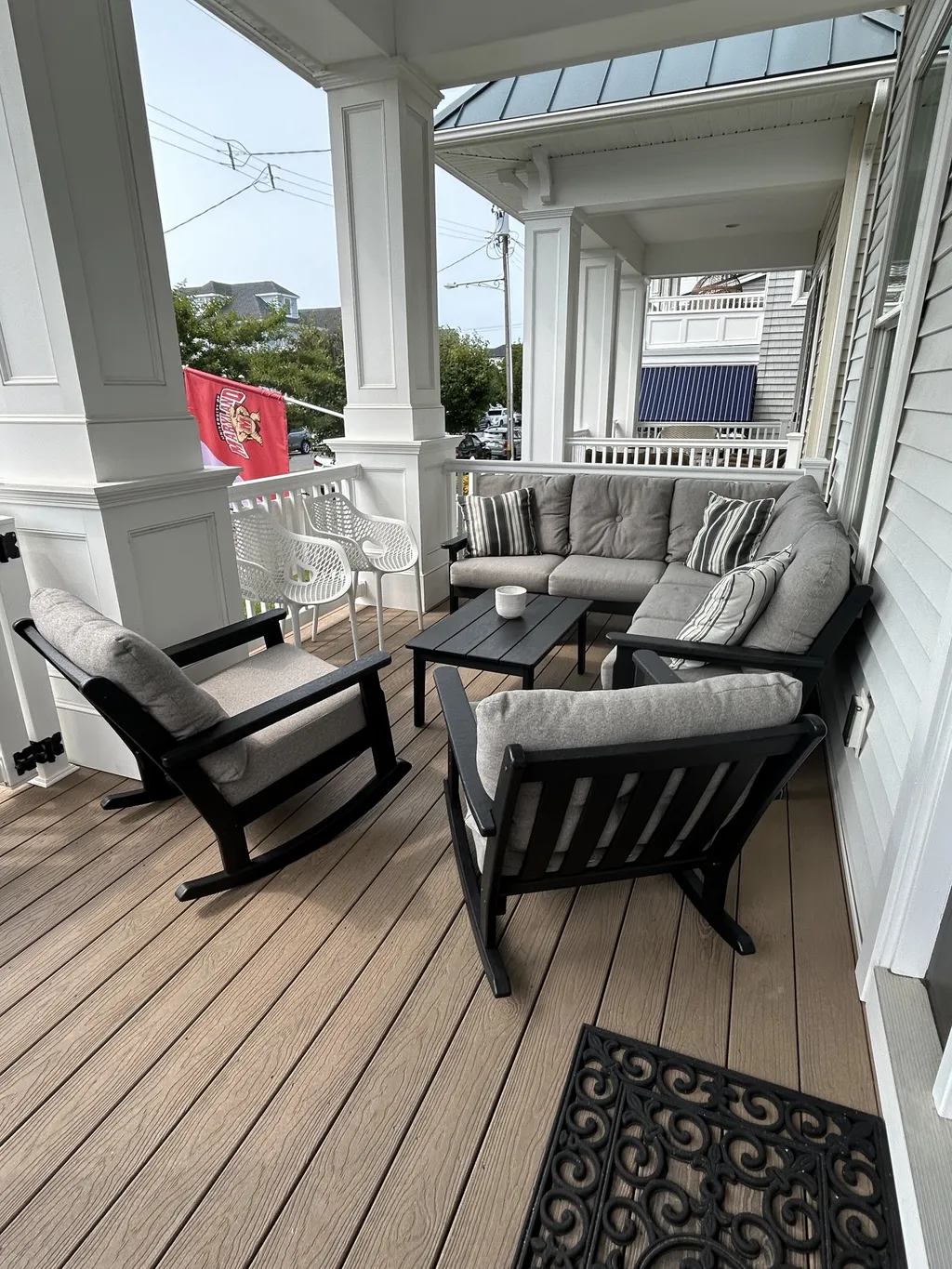 Cozy Porch Sectional and Rockers