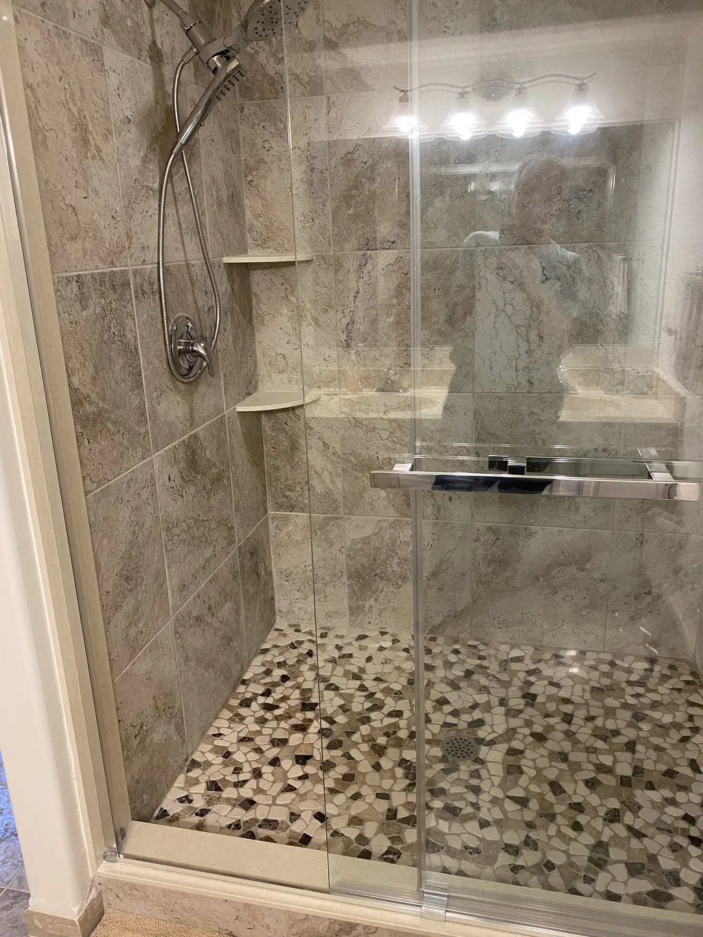 Downstairs walk in shower