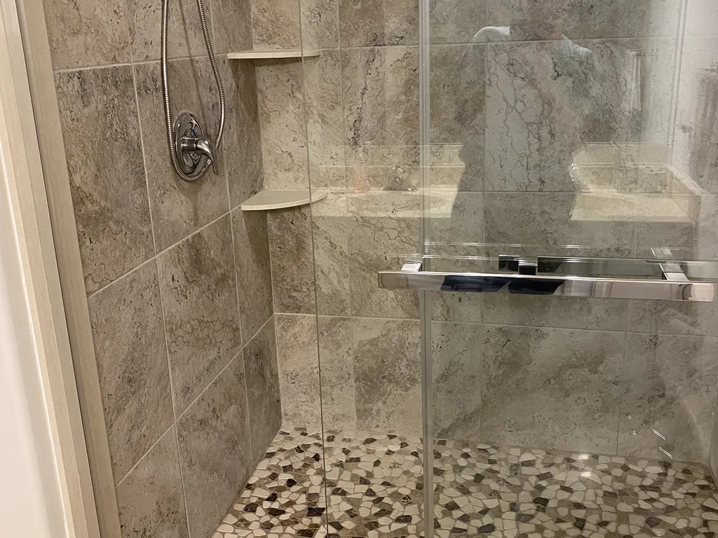 Downstairs walk in shower
