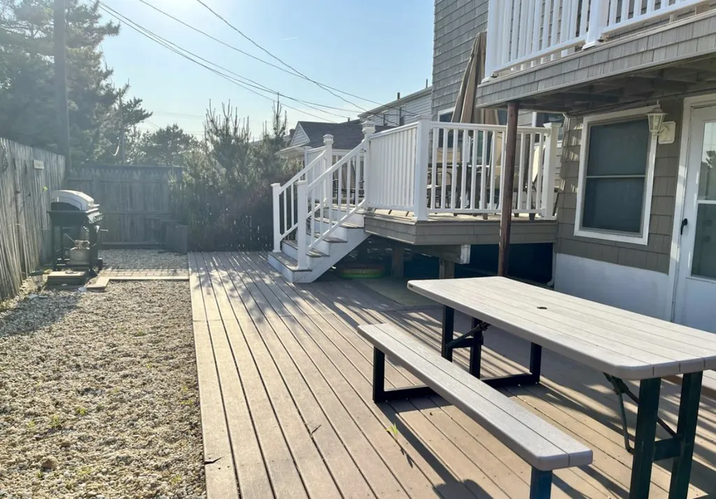 fenced in private yard