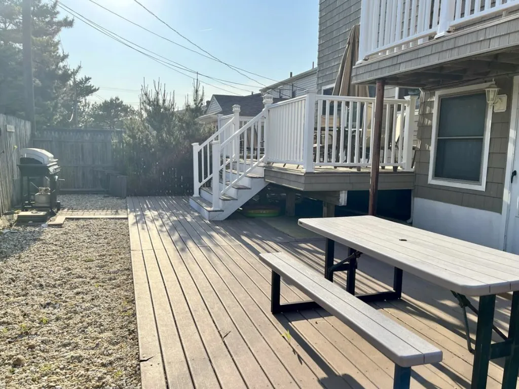 fenced in private yard