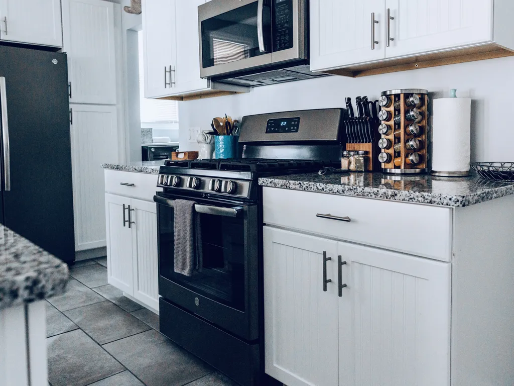 Fully Stocked Kitchen with Stainless Steel Appliances
