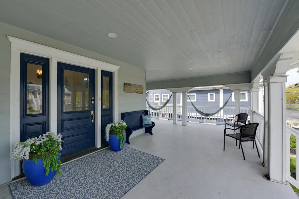 The front porch is the perfect place to gather with friends and family