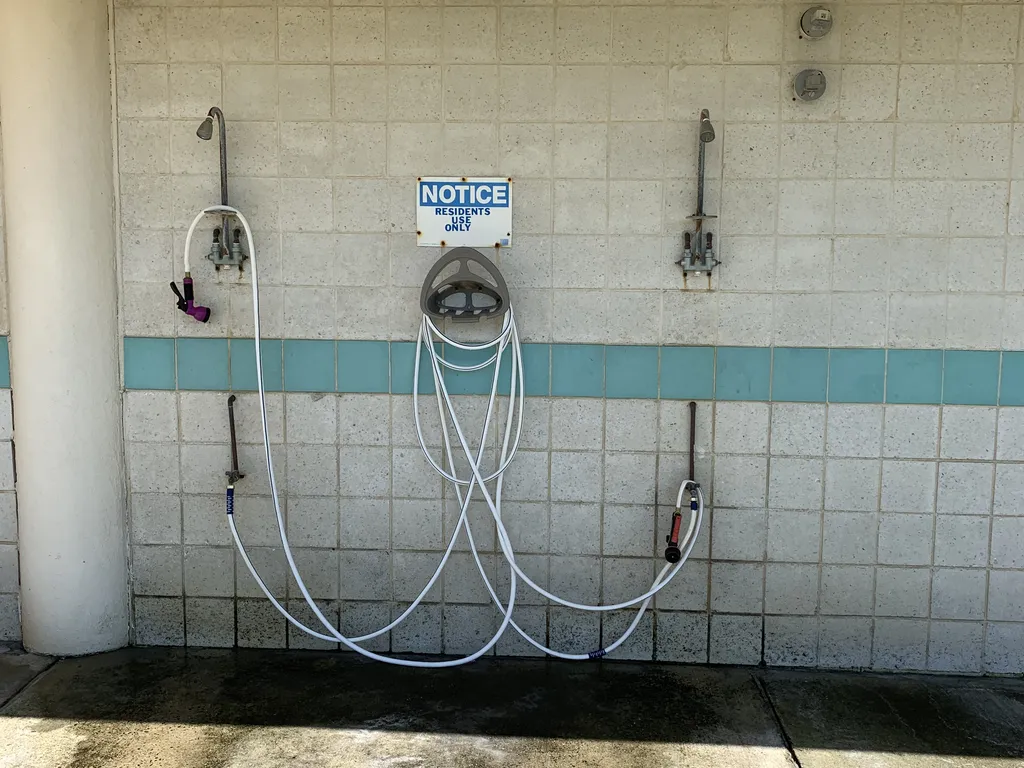 Outdoor Shower Area (building beach side)