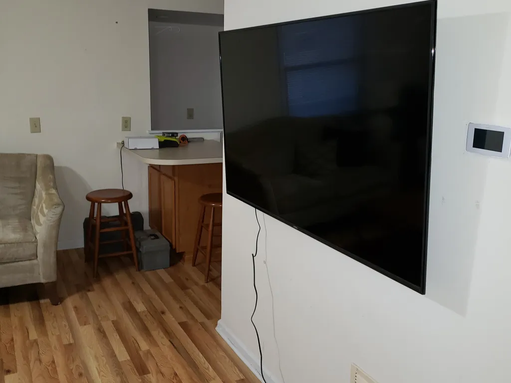 Large 65&amp;quot; smart TV in the living room