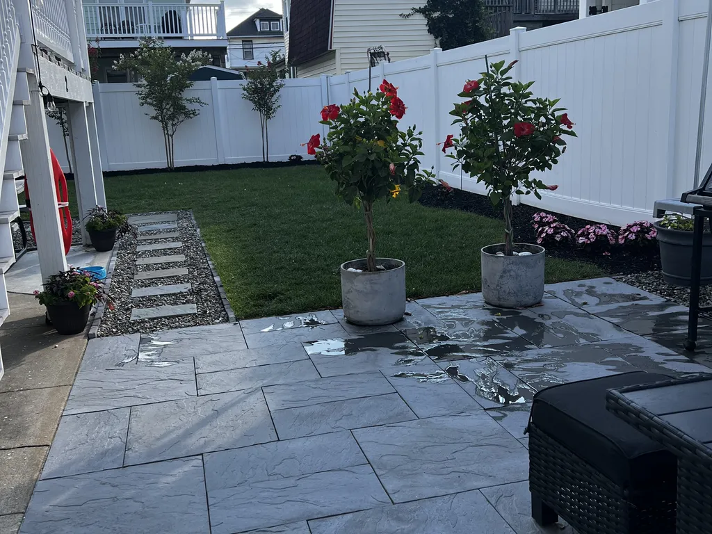Backyard Patio and Yard
