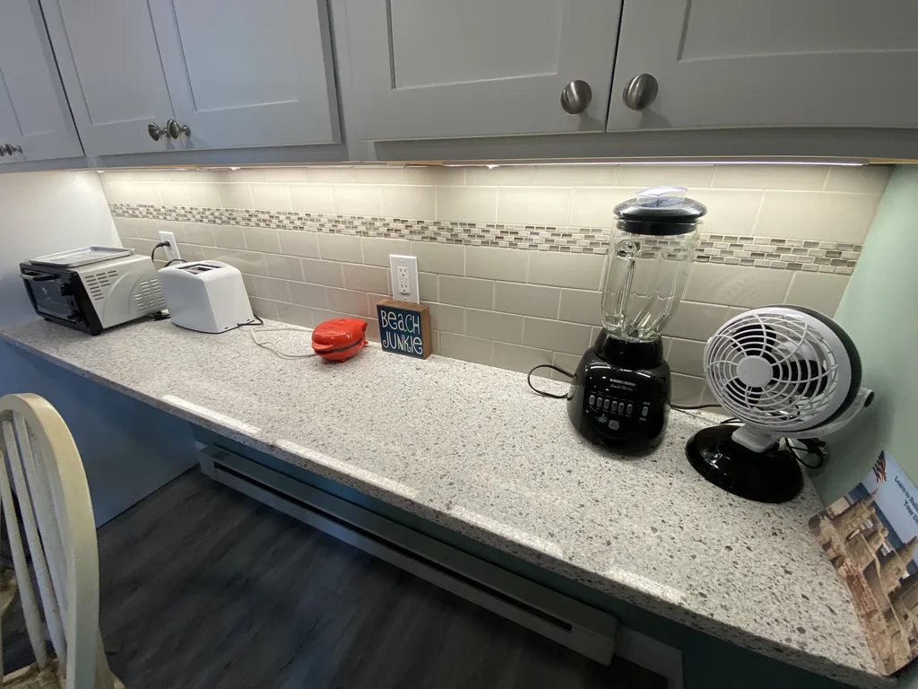 Counter could be bar area or extra food prep area.