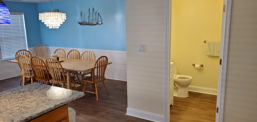Powder Room with Laundry Area