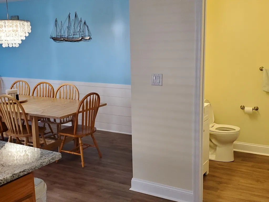 Powder Room with Laundry Area