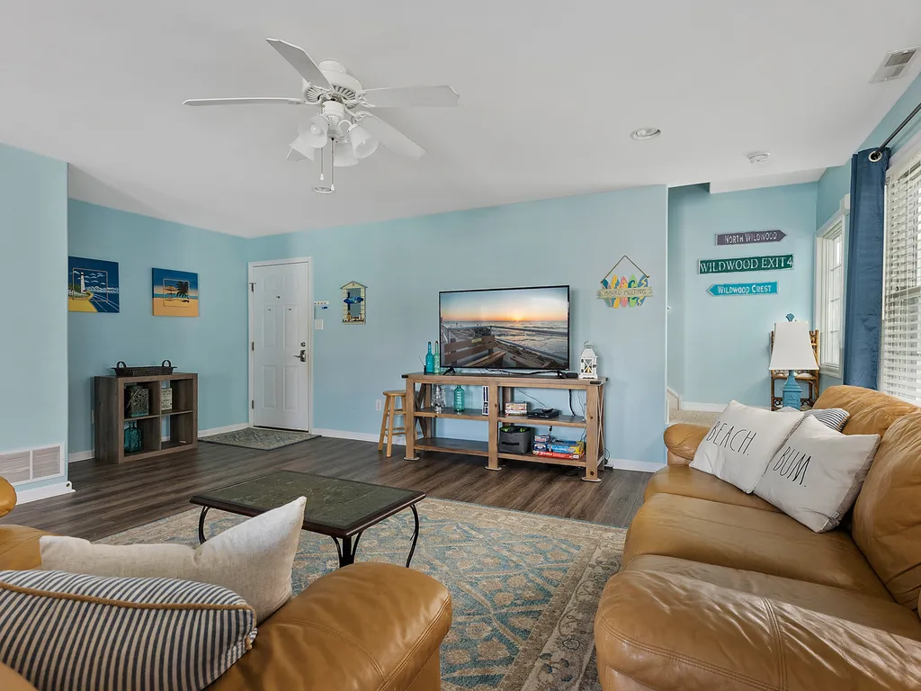 Living room with Half Bath
