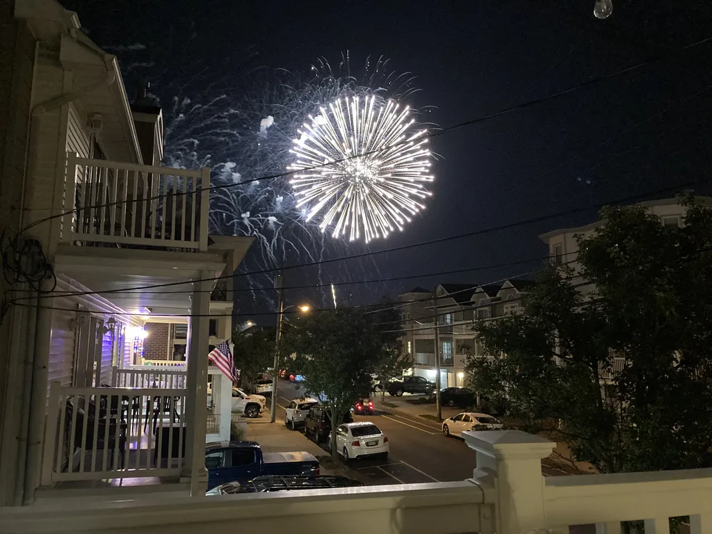 Friday night Fireworks from the Balcony