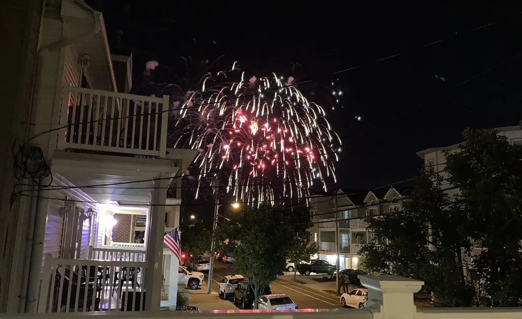 Friday Night Fireworks view from our deck
