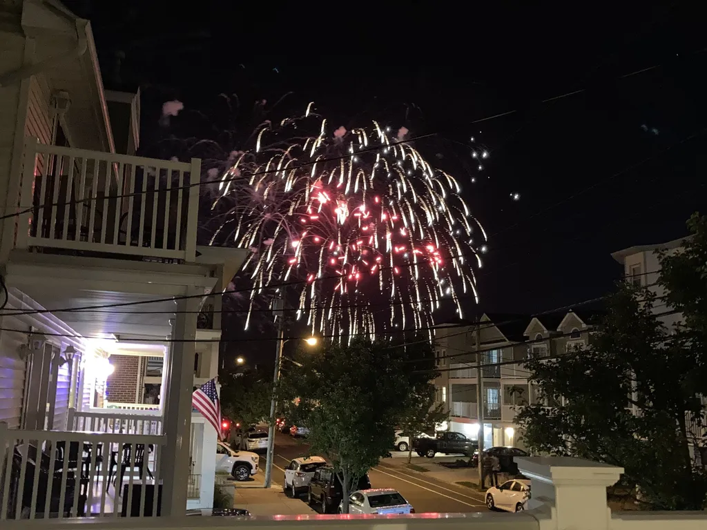 Friday Night Fireworks view from our deck