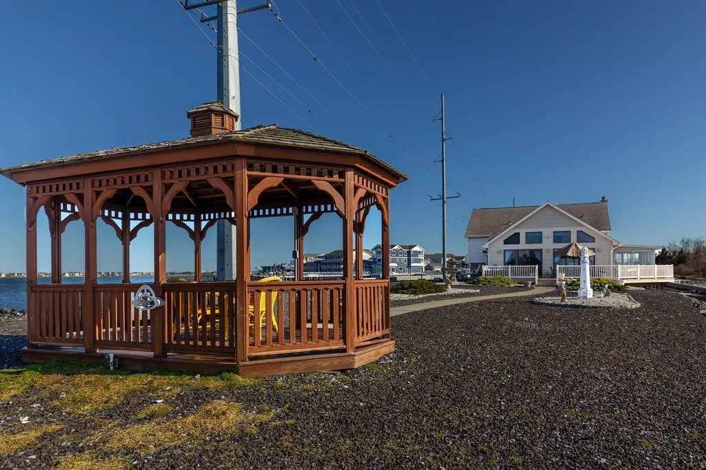 Gazebo looking at back of house
