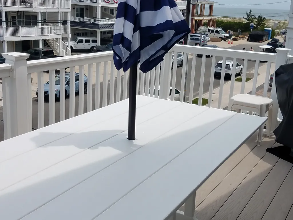 Upper Deck  - New Polywood Deck Table + Weber Gas Grill