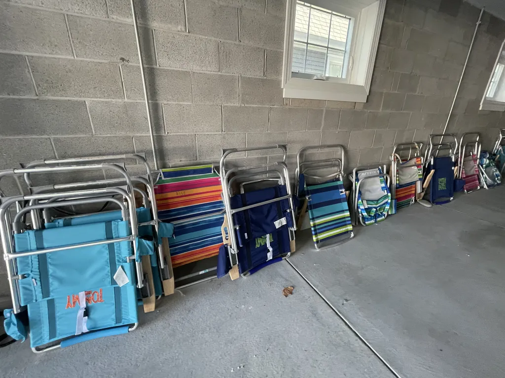 lots of beach chairs