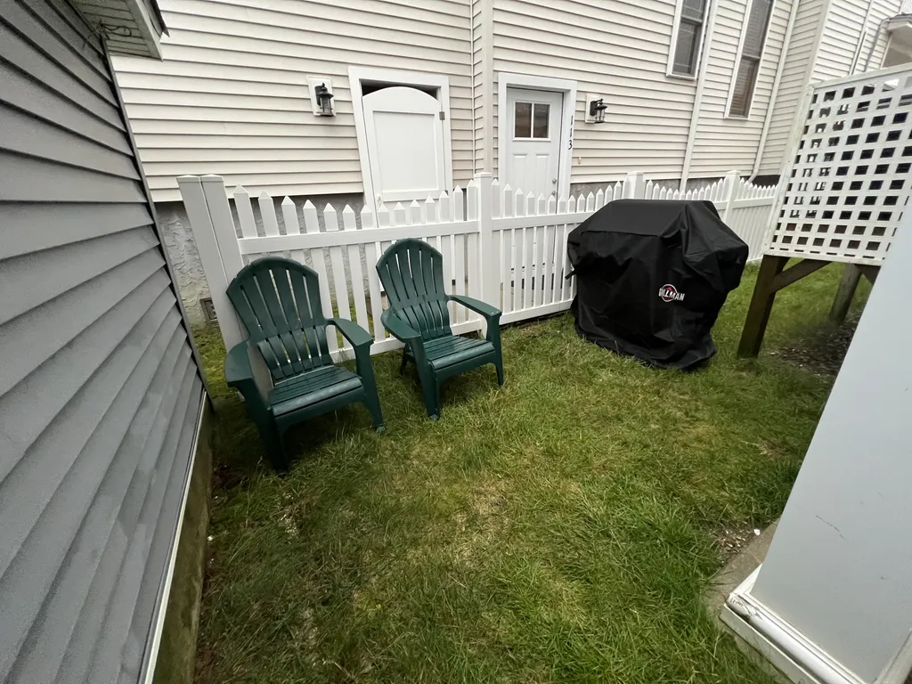 Small backyard with Weber grill