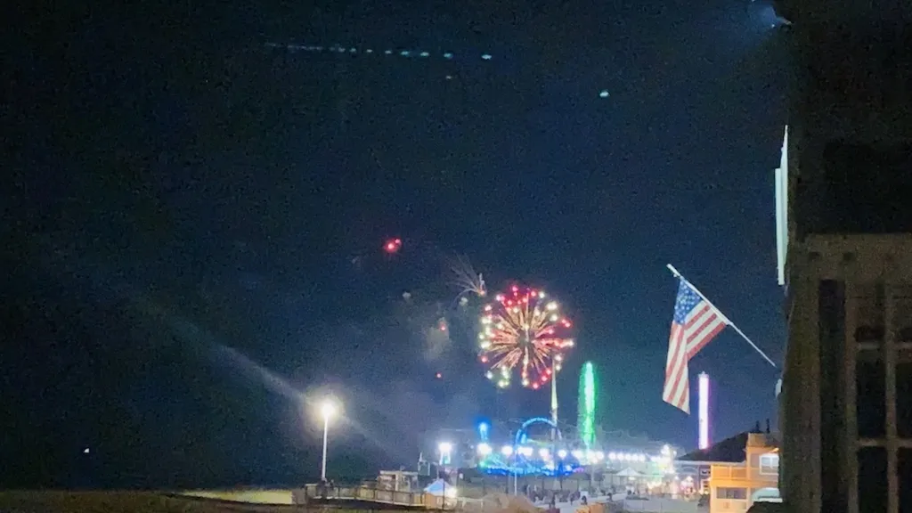 Seaside Heights Weekly Fireworks from the deck