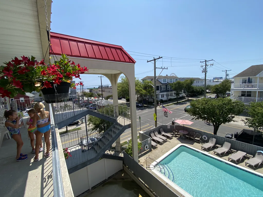 View from room over the pool