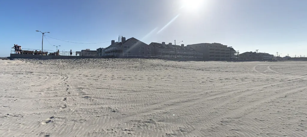 Our Building from the beach