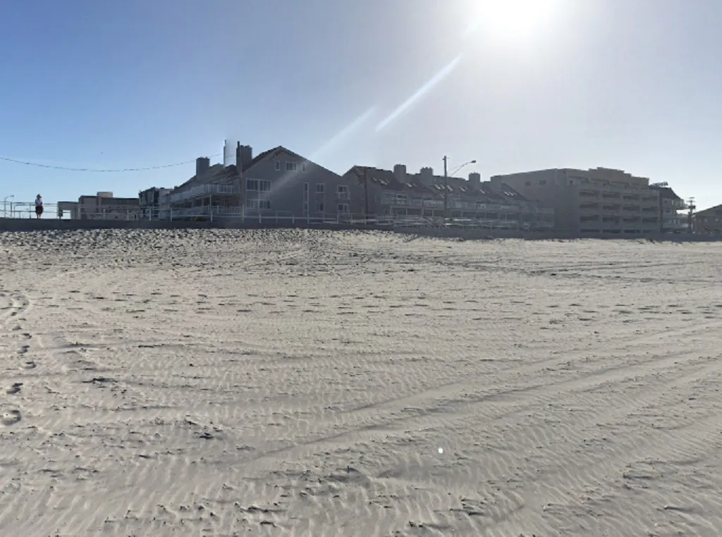 Our Building from the beach