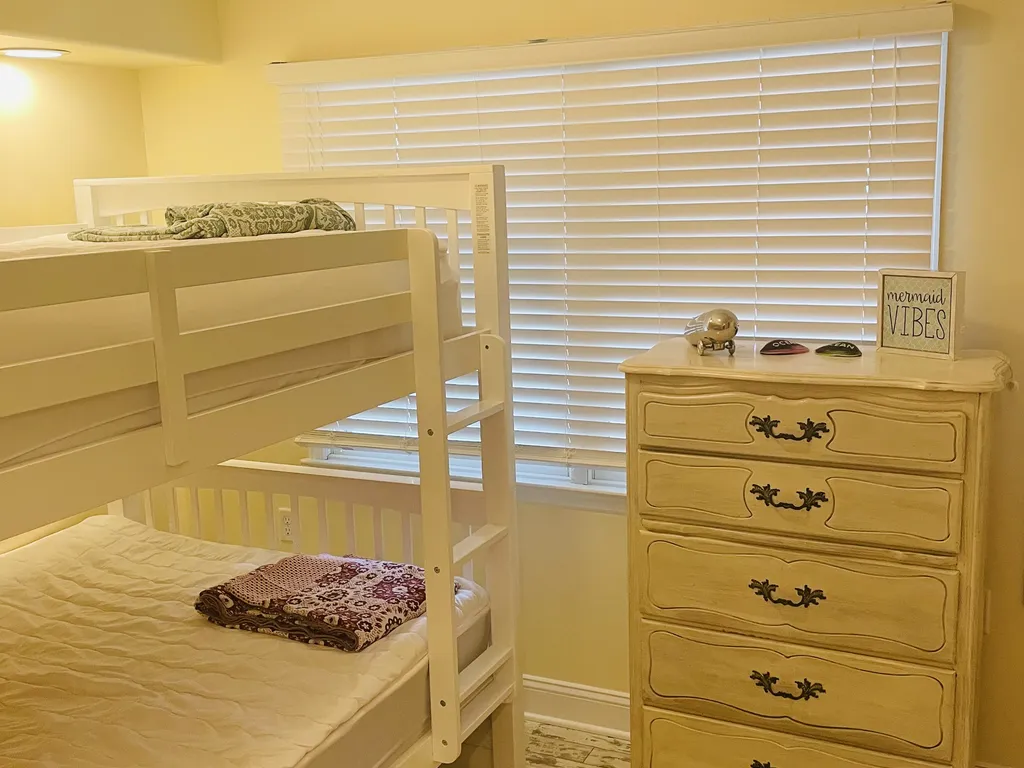 Second bedroom with sturdy full-on-full size beds