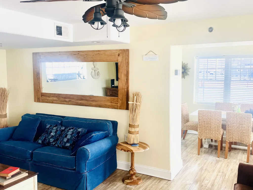 Three couches in the large living room