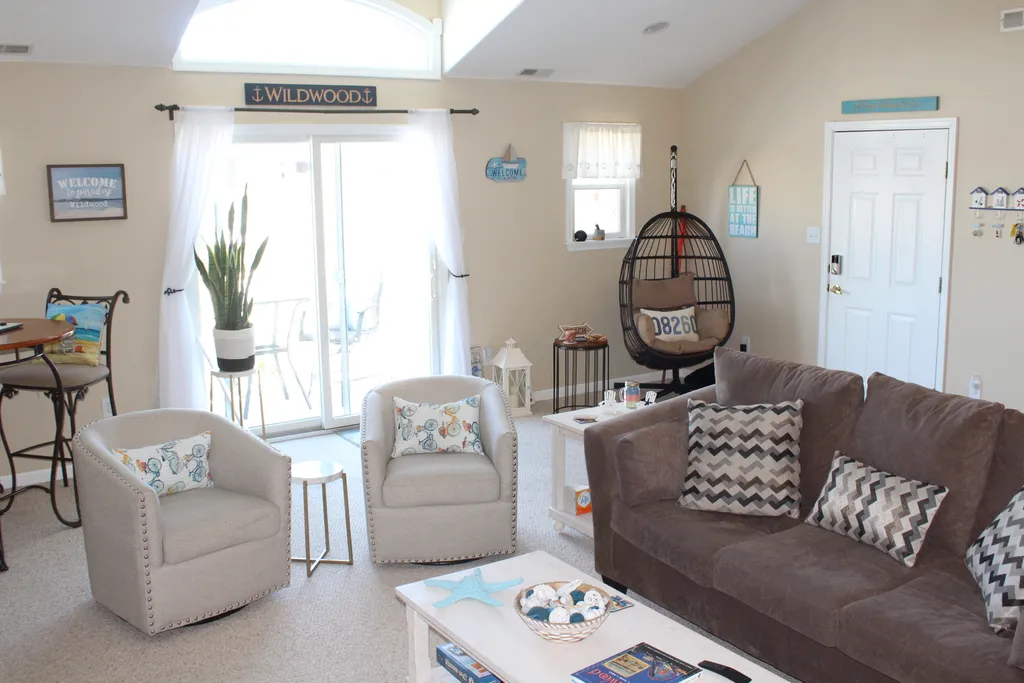 Living room with large amount of seating