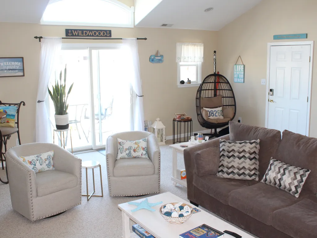 Living room with large amount of seating