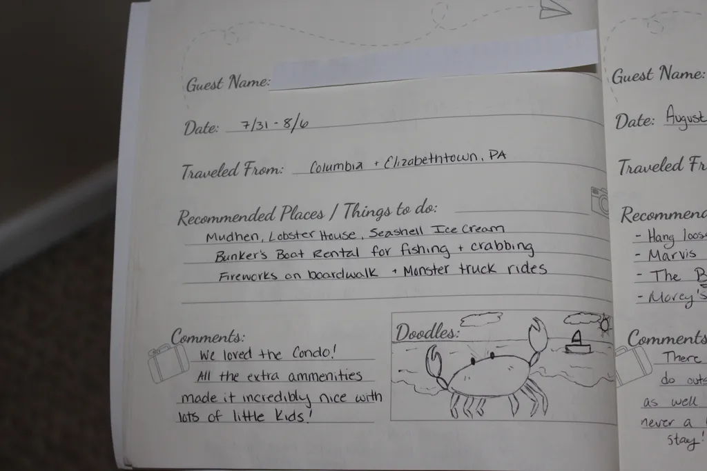 Sign our guest book and let us know what fun things you did!