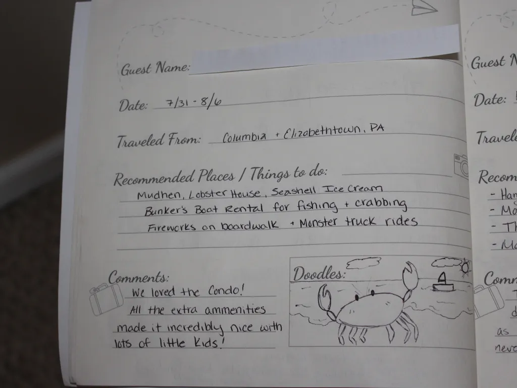 Sign our guest book and let us know what fun things you did!