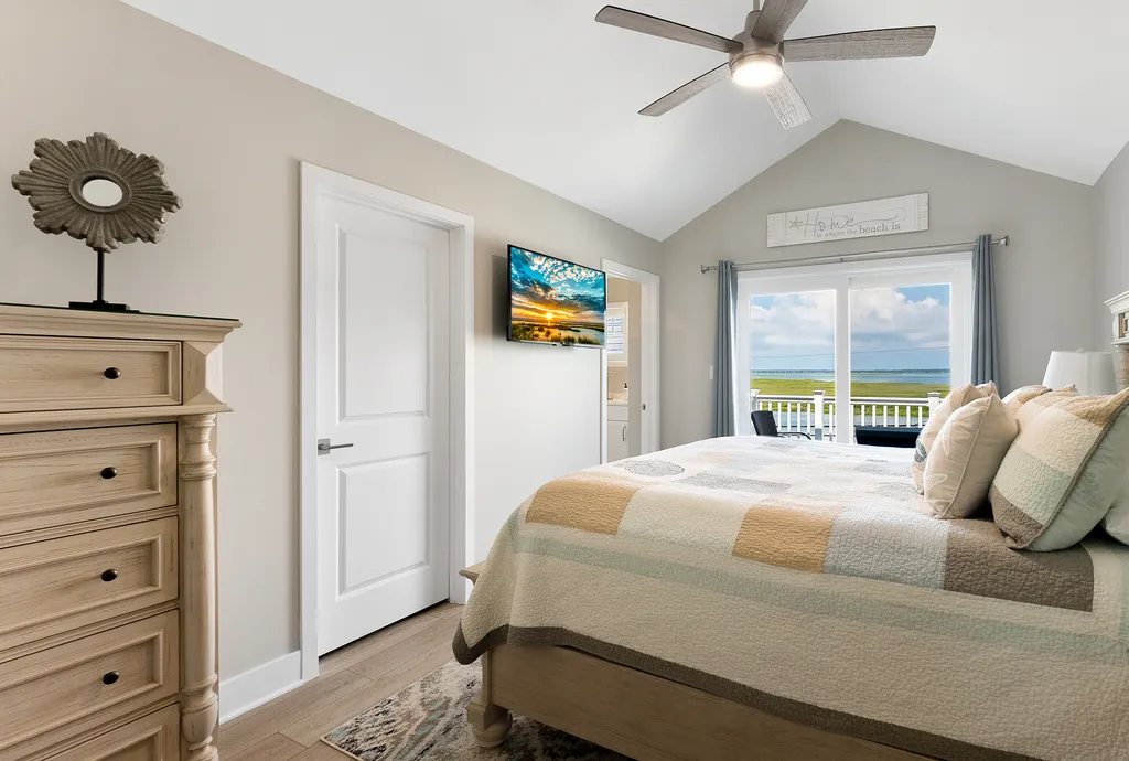 Master bedroom with sunset views