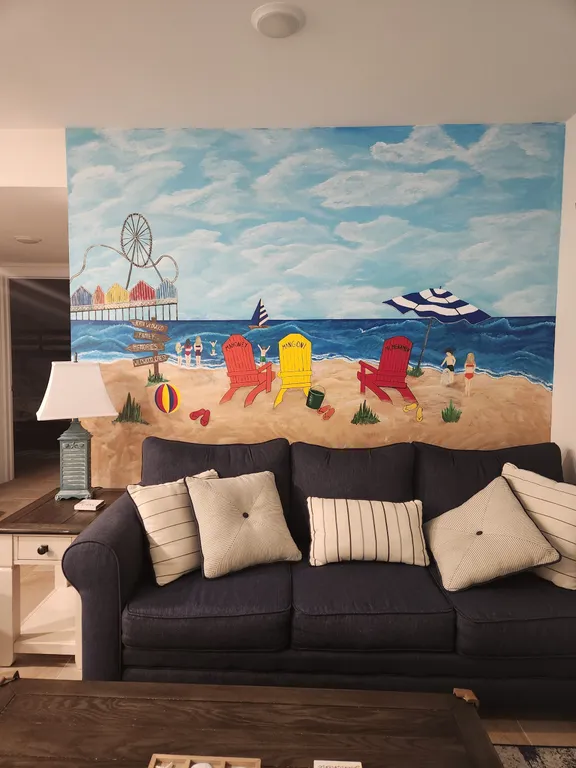 Newly painted mural