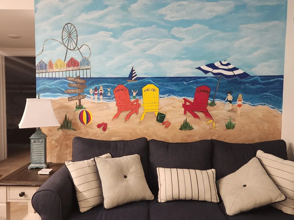 Newly painted mural