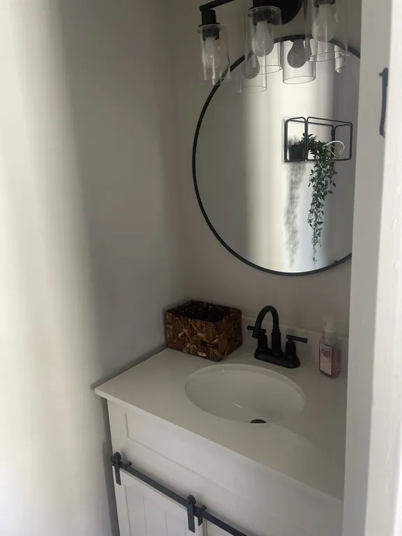 1/2 bathroom off of main living area