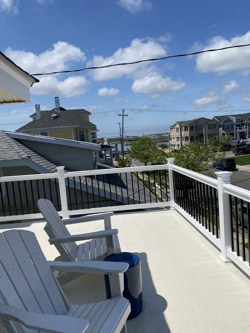 Upstairs porch off primary with great views