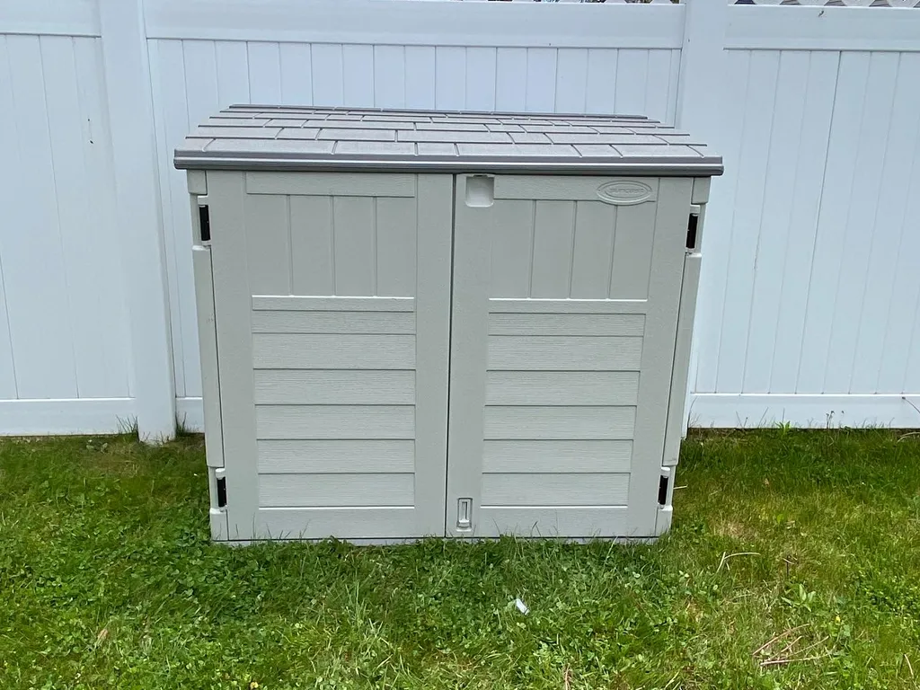 Storage shed for beach chairs and beach carts and toys!