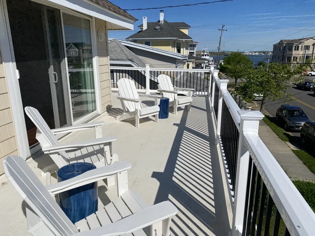 Upstairs porch off primary with great views