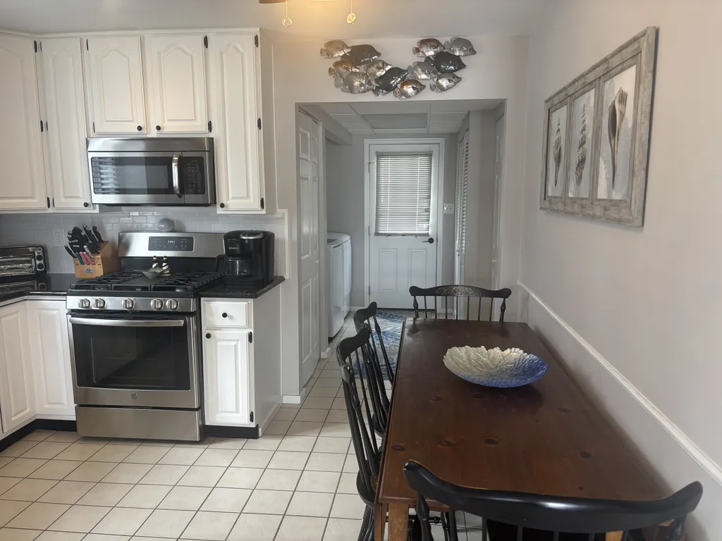 Downstairs kitchen, laundry and backdoor