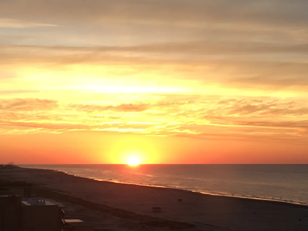 sunrise view from balcony