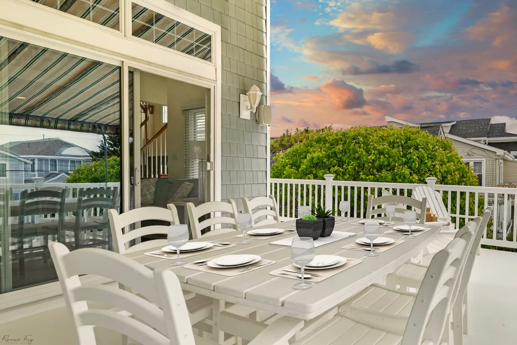 Escape to serenity on our second-floor deck, overlooking the breathtaking water view