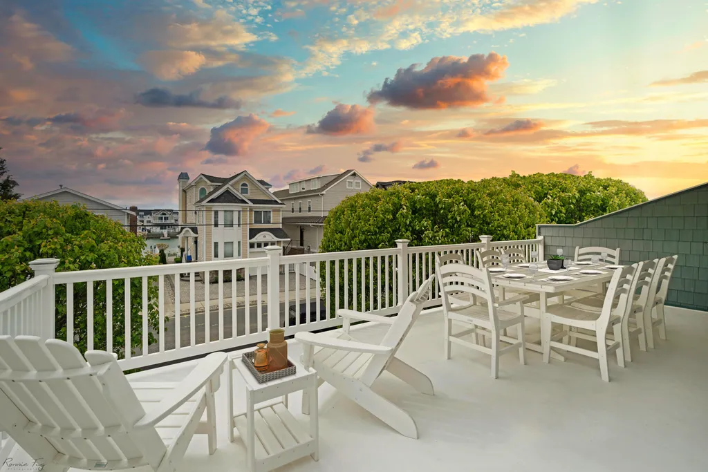 Spacious second floor deck.  Enjoy the beautiful bay view.  