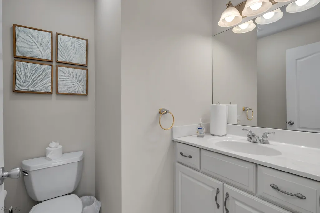 Freshen up in style at our convenient second-floor powder room. Add a touch of elegance to your stay, ensuring comfort and convenience at every turn.
