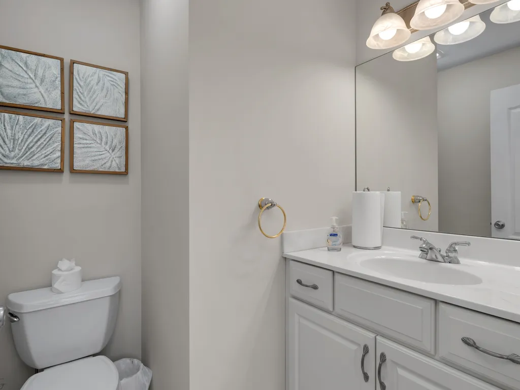Freshen up in style at our convenient second-floor powder room. Add a touch of elegance to your stay, ensuring comfort and convenience at every turn.