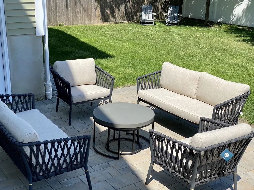 Backyard seating area