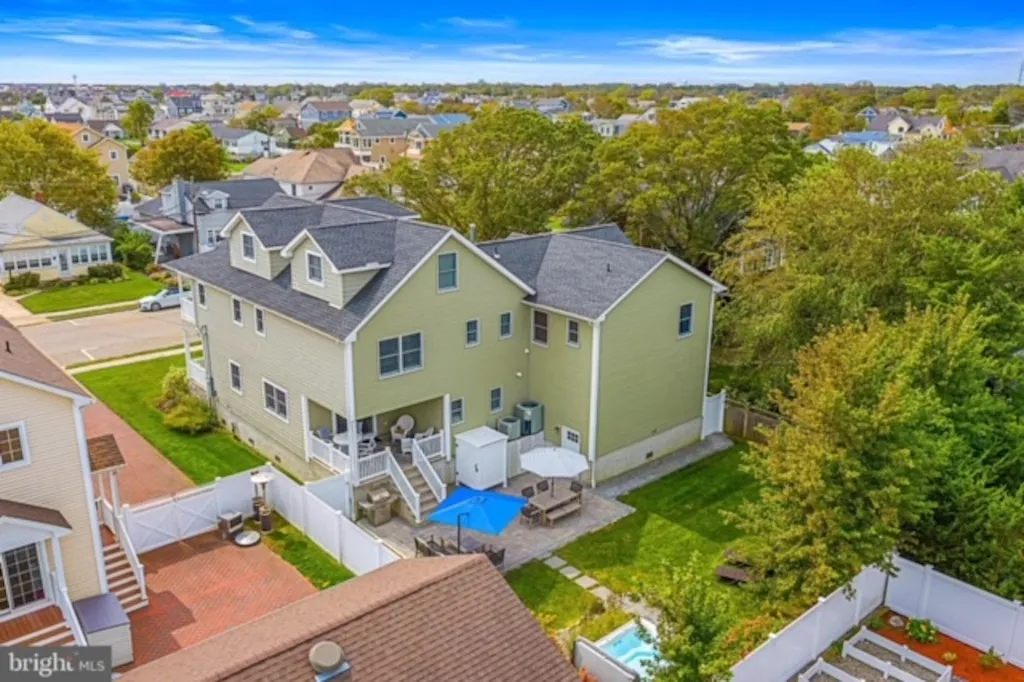Back of home and backyard