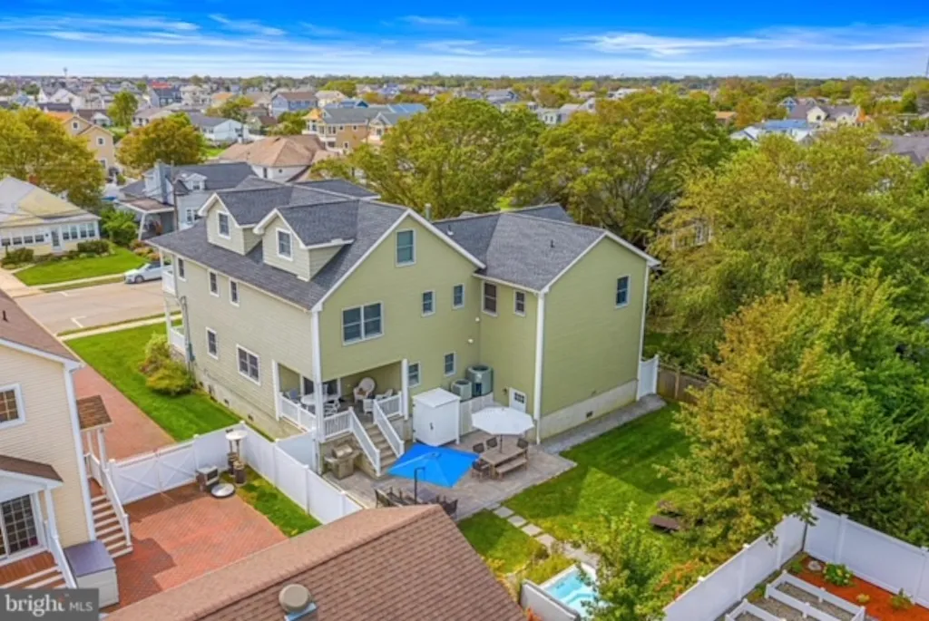 Back of home and backyard