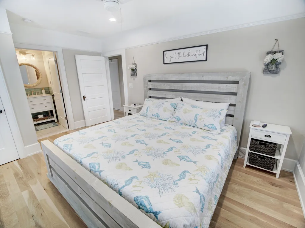 2nd View of the Primary Bedroom w/ King Bed &amp;amp; Ensuite