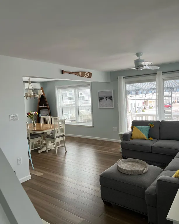 Living room and dining room view