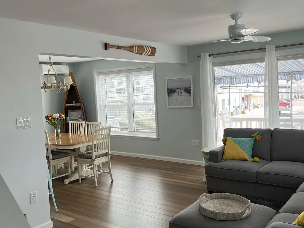 Living room and dining room view